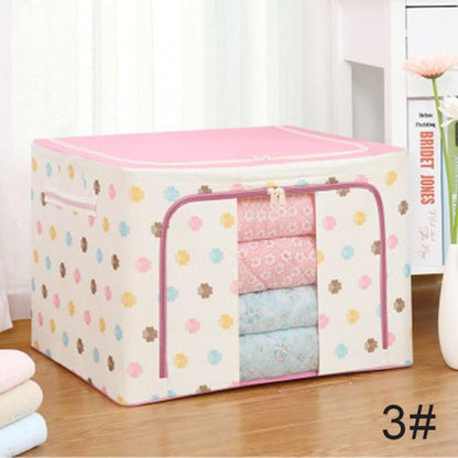 Collapsible Fabric Storage Bin with See Through Panel