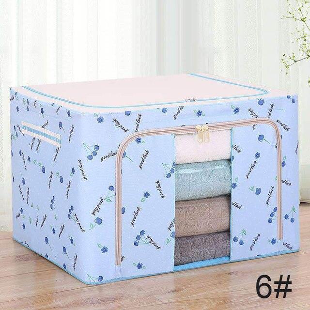 Collapsible Fabric Storage Bin with See Through Panel