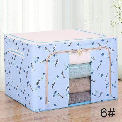 Collapsible Fabric Storage Bin with See Through Panel
