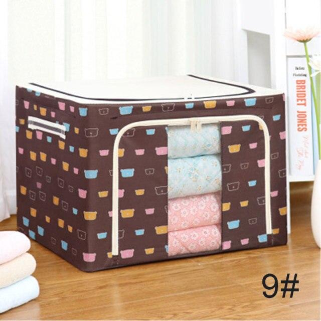 Collapsible Fabric Storage Bin with See Through Panel