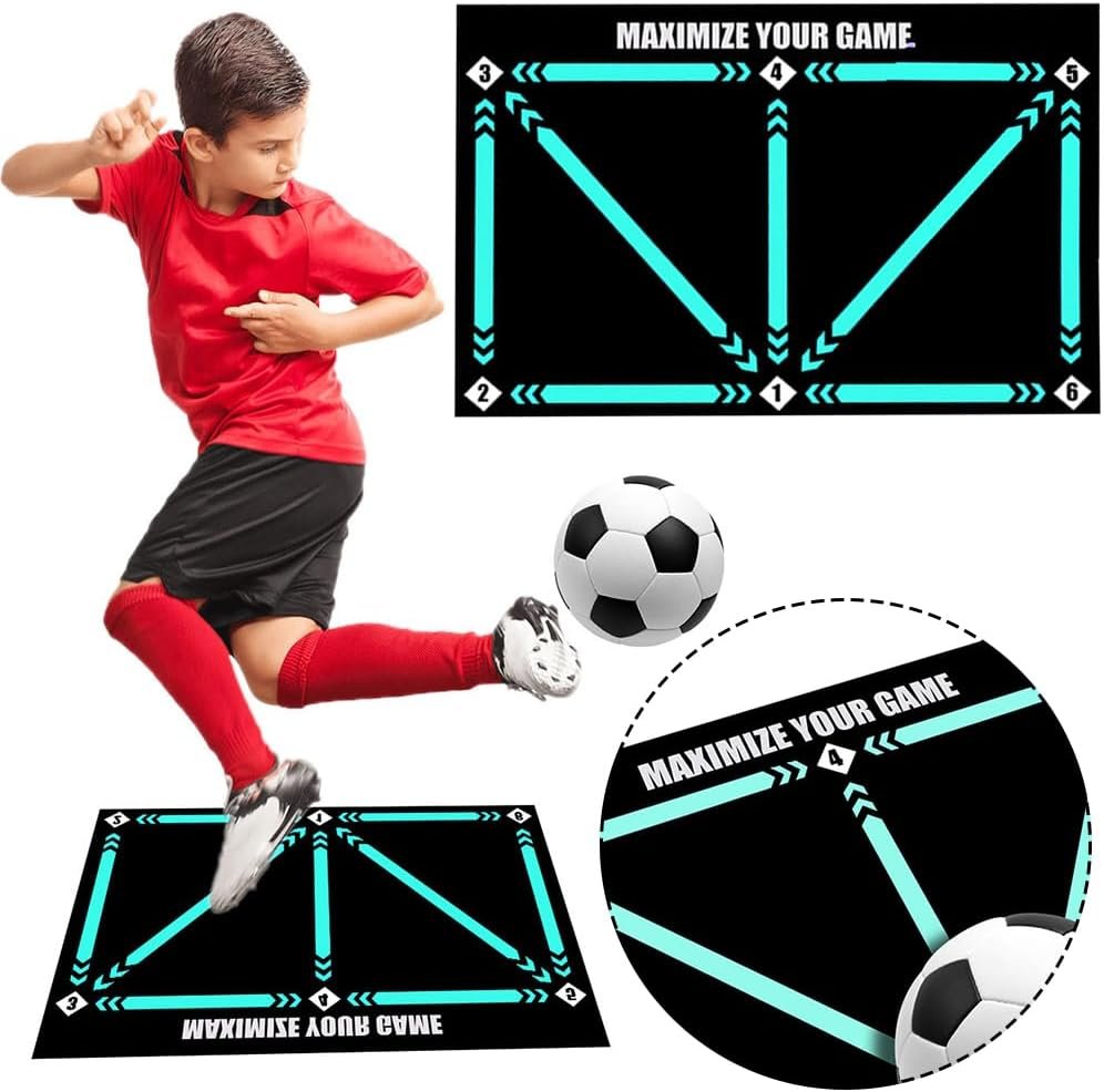 Pro Football Practice Mat - Soccer Ball Control Trainer - Luxicro
