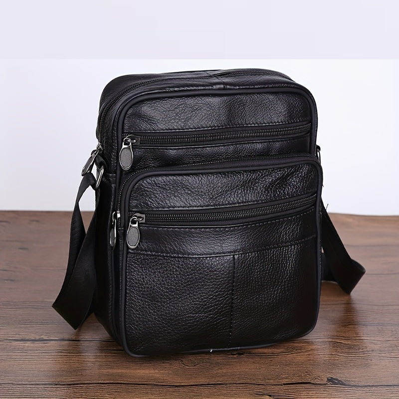 Authentic Leather Cross Body Messenger Bag - Luxicro