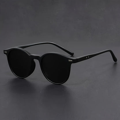Timeless Mens Round Shades Brown Frames