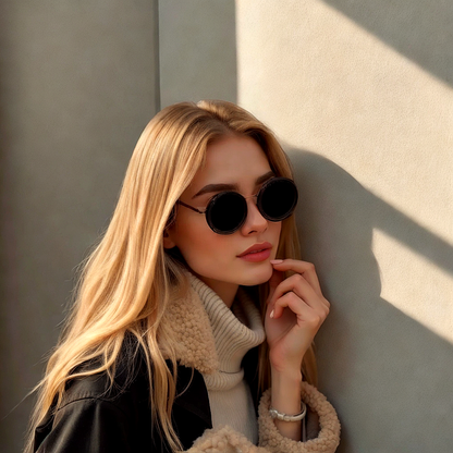 Trendy Black Lens Sunglasses with UV Protection
