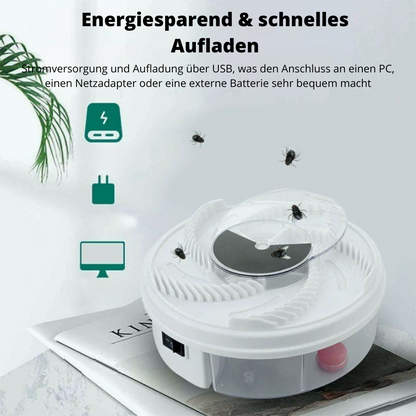 Quiet Electric Fly Trap with Spinning Cage