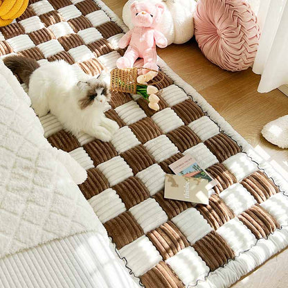 Soft Plush Pet Bed Fleece Dog Sofa Cover - Luxicro