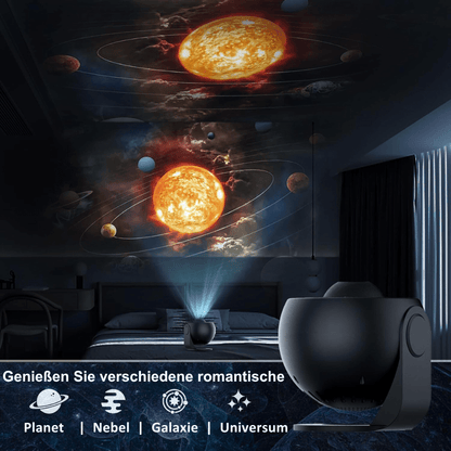 Cosmic Star Projector with Galaxy Discs and Timer