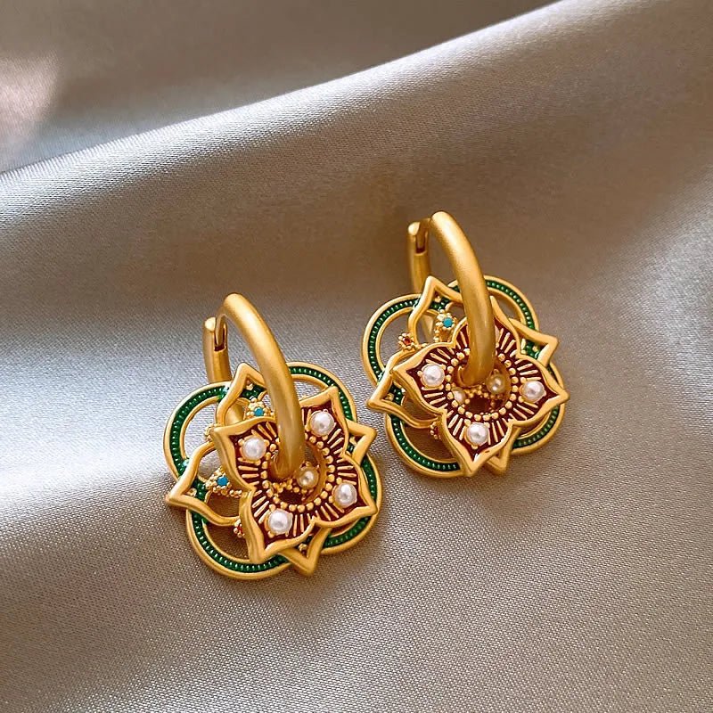 Vibrant Ethnic Dangle Earrings - Luxicro