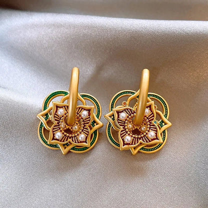 Vibrant Ethnic Dangle Earrings