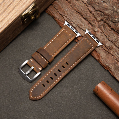 Classic Brown Apple Watch Strap - Iced Pattern