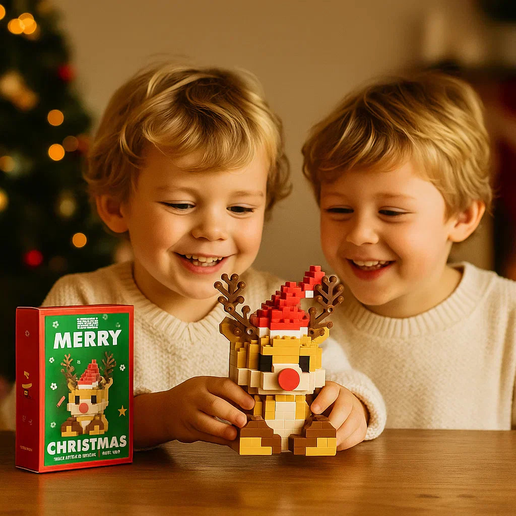 Vibrant Holiday Lego Style Figurines - Kids Playset
