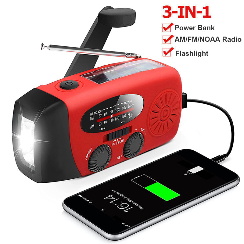 Compact Multi-Function LED Radio Power Charger