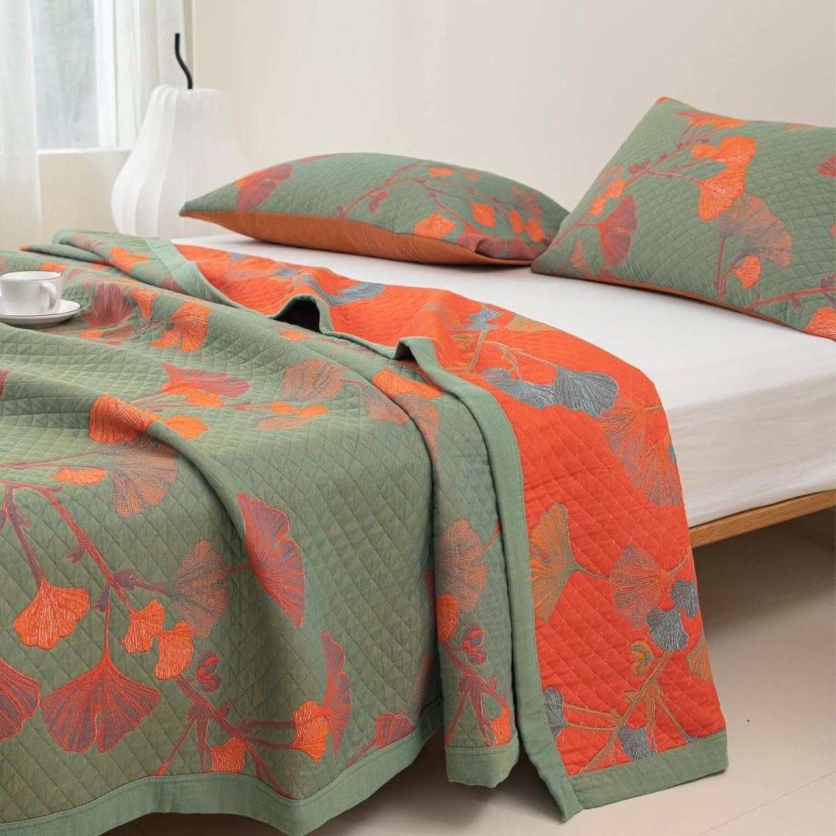 Comfortable Blossom Print Double Sided Sheet Set - Luxicro