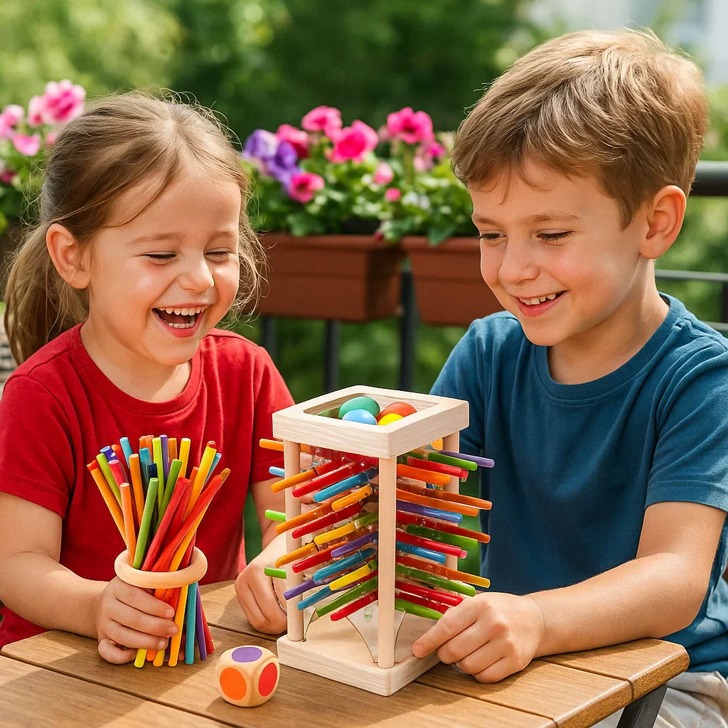 Fun Wooden Ball Maze Skill Toy - Luxicro