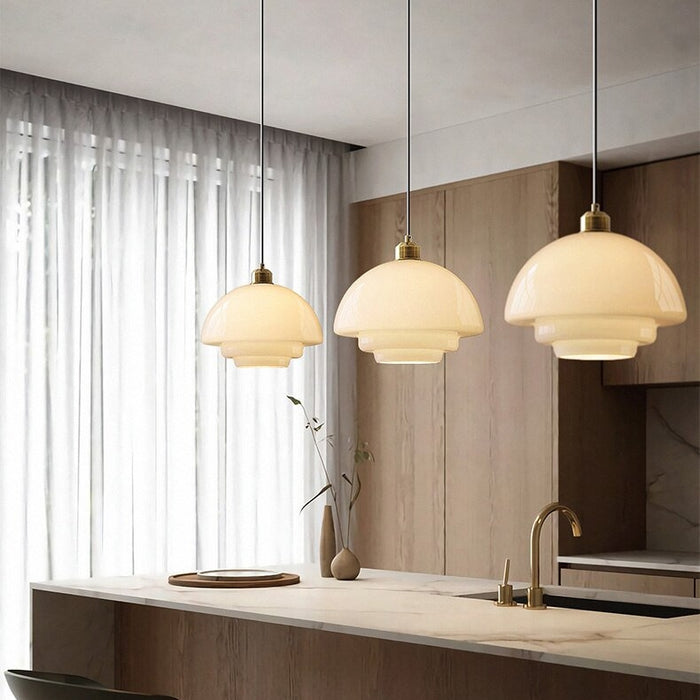 Classic White Glass Hanging Lamp - Luxicro