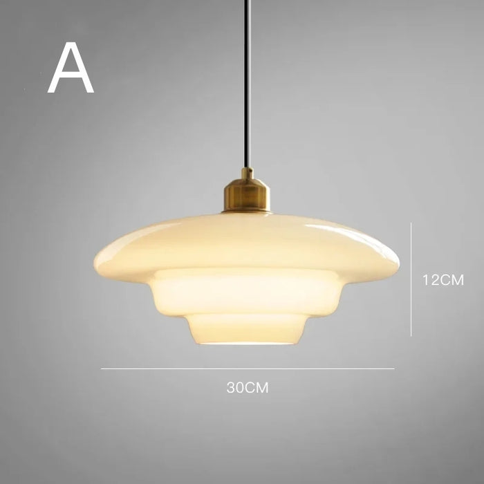 Classic White Glass Hanging Lamp