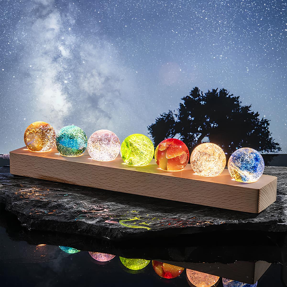 Vibrant Neon Glow Crystal Orbs - Luxicro