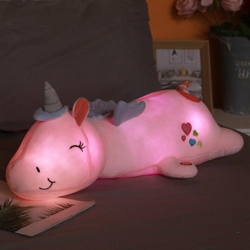Bright Magical Unicorn Plush Toy with Lights - Luxicro