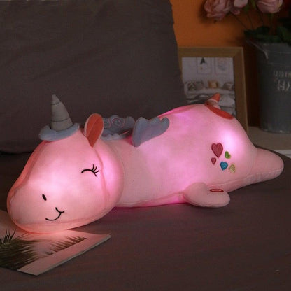 Bright Magical Unicorn Plush Toy with Lights - Luxicro