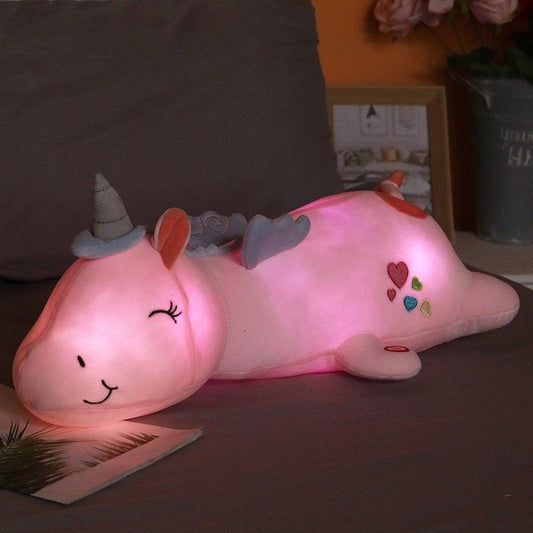 Bright Magical Unicorn Plush Toy with Lights - Luxicro