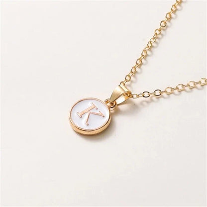 Elegant Personalized Gold Circle Necklace