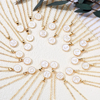 Elegant Personalized Gold Circle Necklace