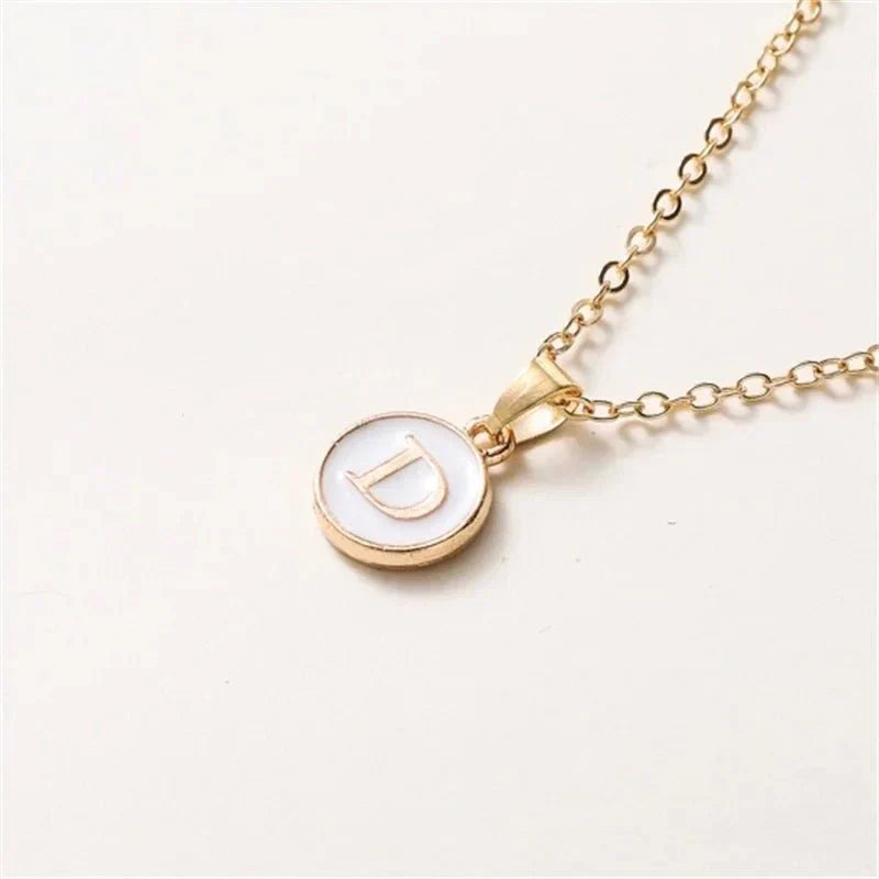 Elegant Personalized Gold Circle Necklace
