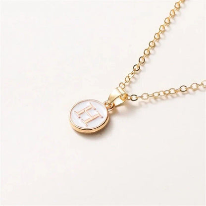 Elegant Personalized Gold Circle Necklace