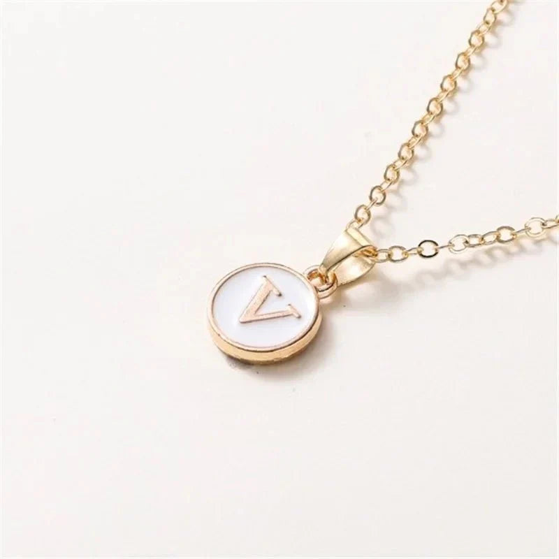 Elegant Personalized Gold Circle Necklace
