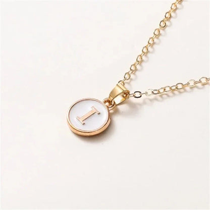 Elegant Personalized Gold Circle Necklace