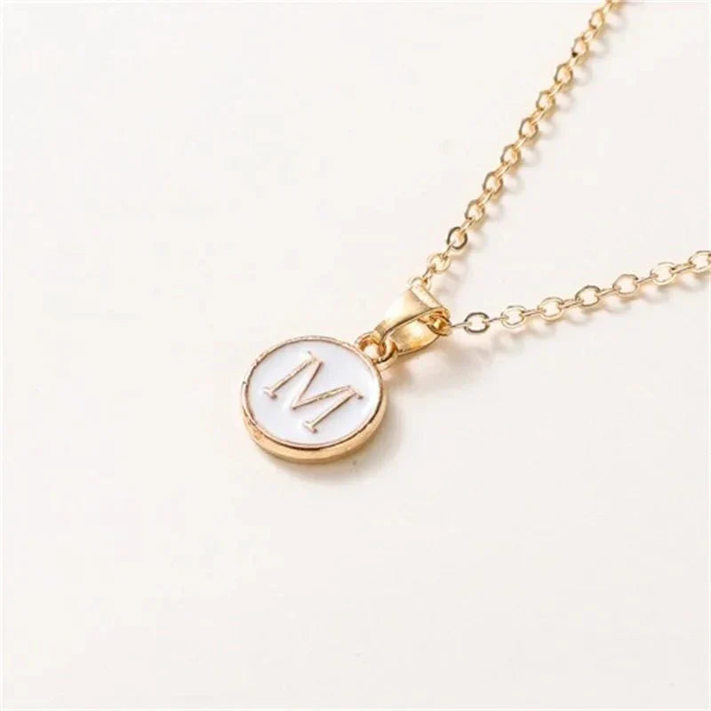 Elegant Personalized Gold Circle Necklace