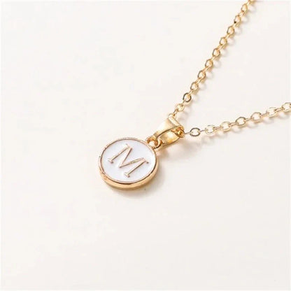 Elegant Personalized Gold Circle Necklace