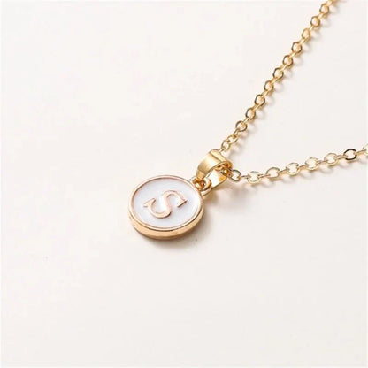 Elegant Personalized Gold Circle Necklace
