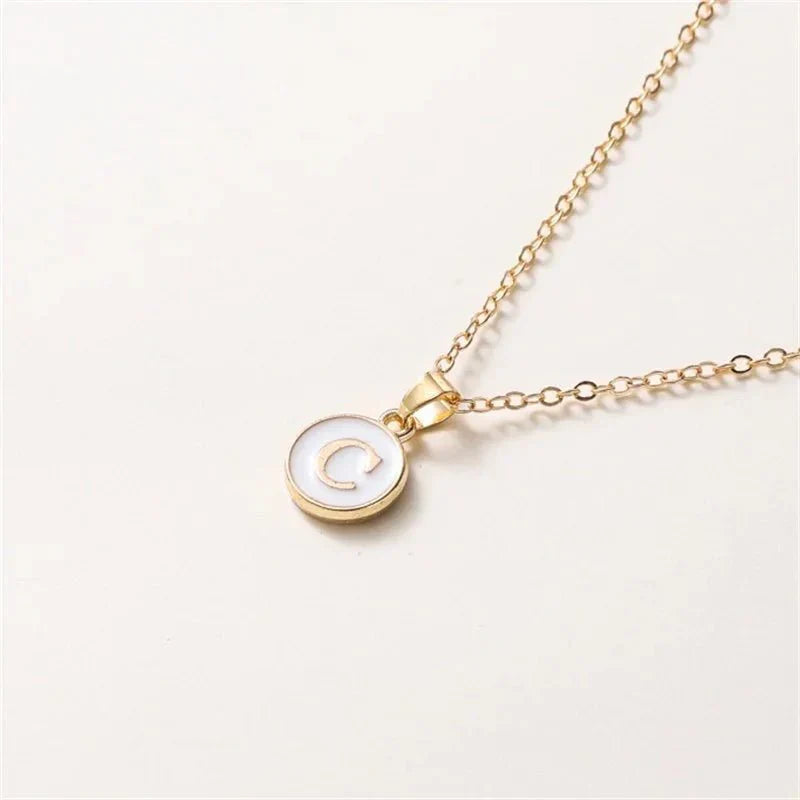 Elegant Personalized Gold Circle Necklace