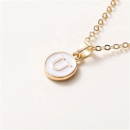 Elegant Personalized Gold Circle Necklace