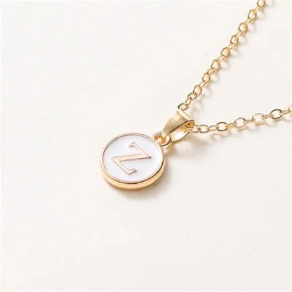 Elegant Personalized Gold Circle Necklace