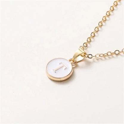 Elegant Personalized Gold Circle Necklace