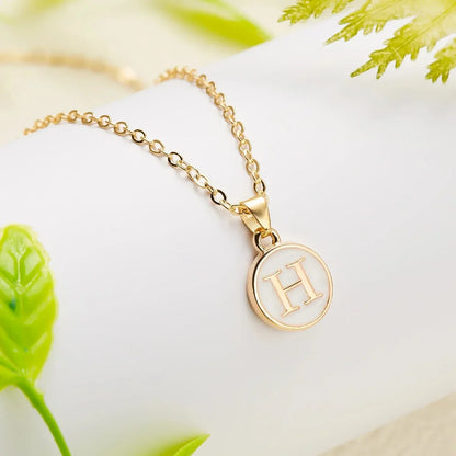 Elegant Personalized Gold Circle Necklace