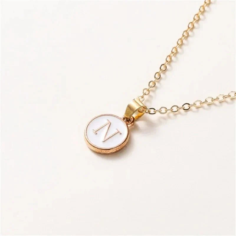 Elegant Personalized Gold Circle Necklace