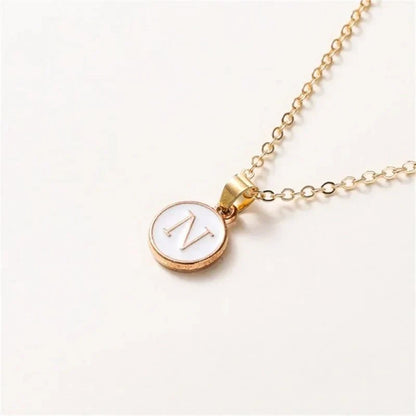 Elegant Personalized Gold Circle Necklace