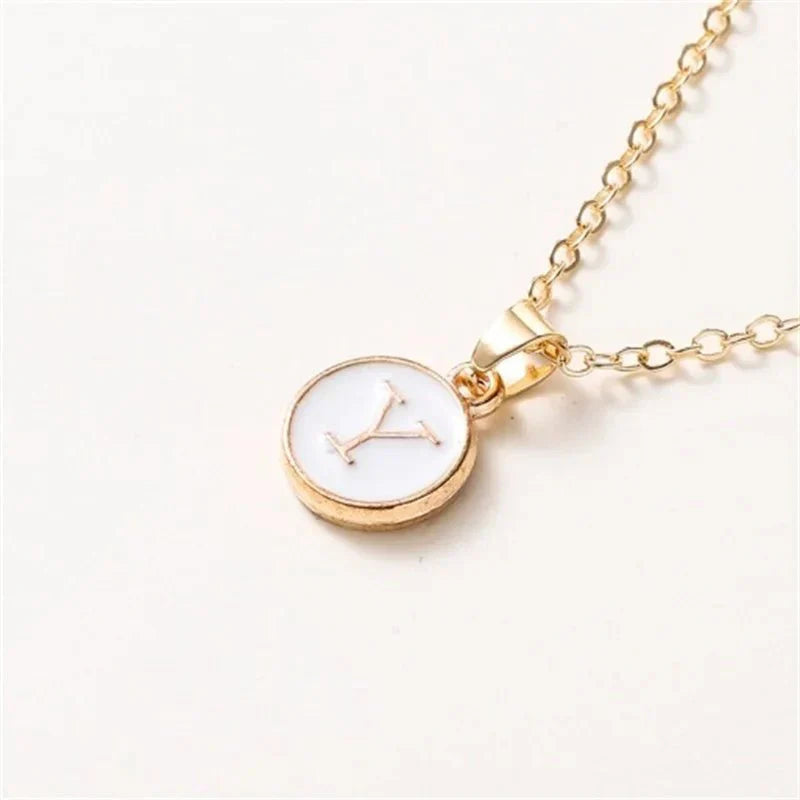 Elegant Personalized Gold Circle Necklace