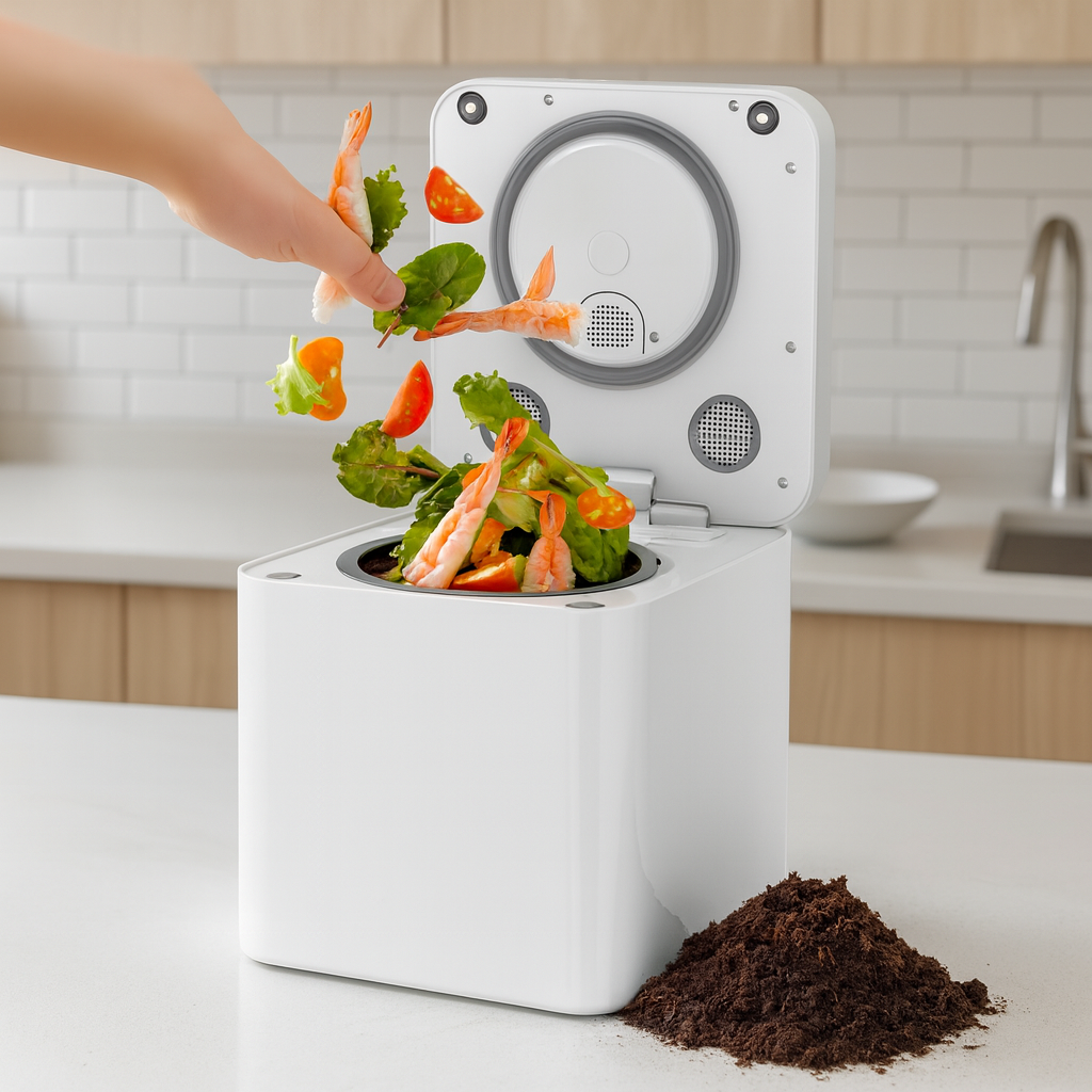 Simple Odor Free Kitchen Compost Recycling Container - Luxicro
