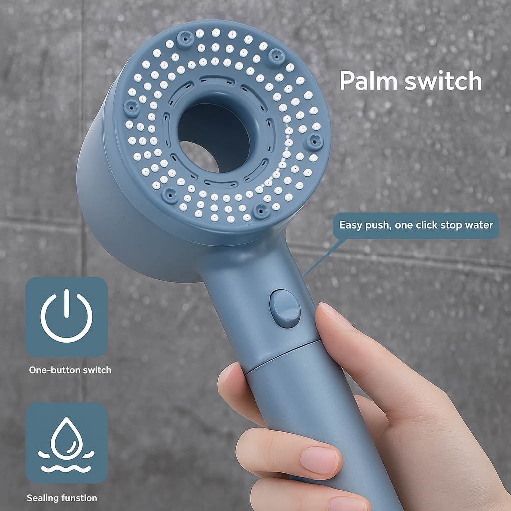 Premium Shower Head with Massaging Water Jets - Luxicro