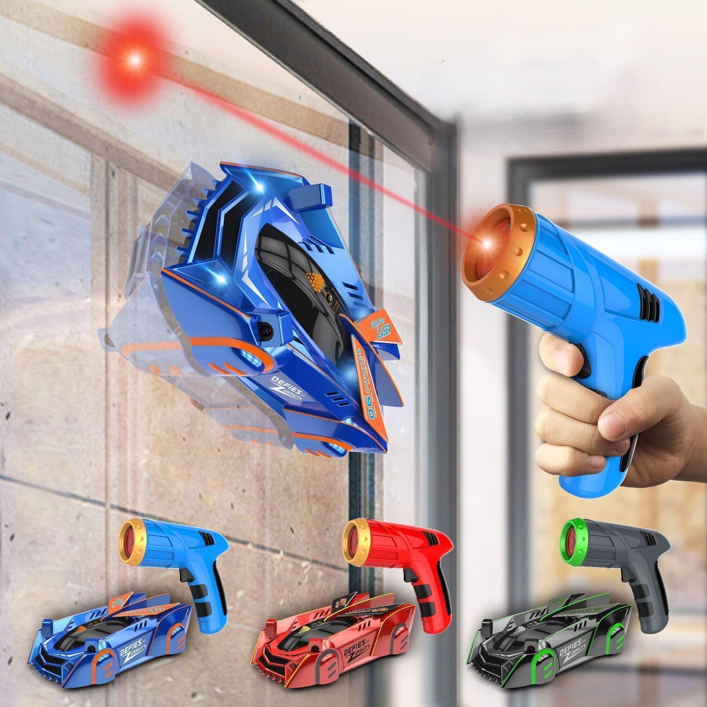 Fast Remote Control Wall Climber Toy Car with Laser