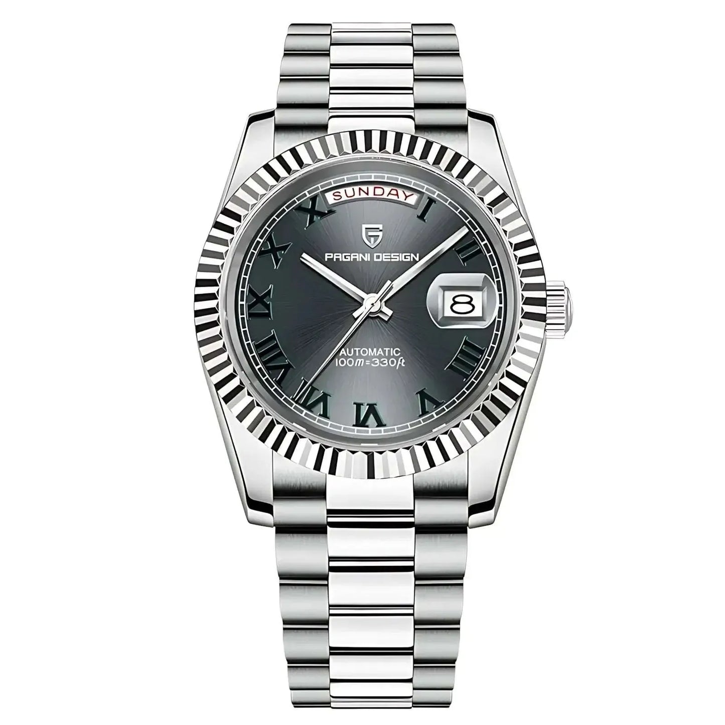 Luxury 40mm Auto Date Watch, Sapphire Crystal