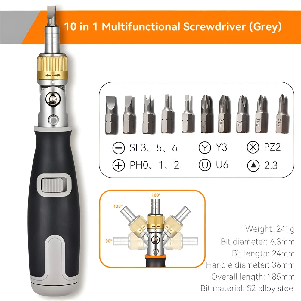 Multi Tool Adjustable Ratchet Screwdriver Kit - Luxicro