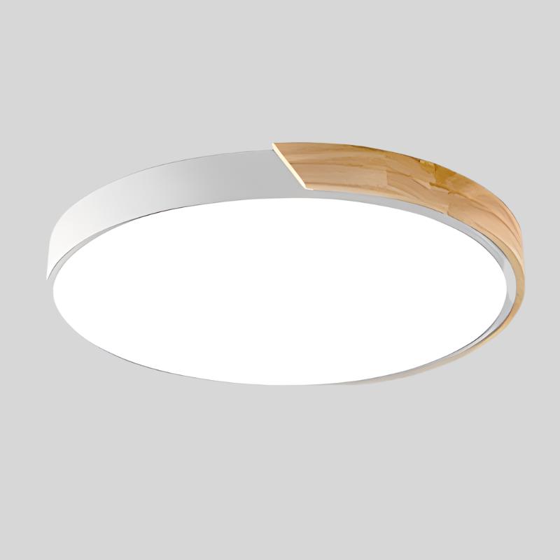 Rustic Wood Round Pendant Ceiling Light