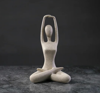 Tranquil Female Yoga Figurine - Resin Home Decor Statue