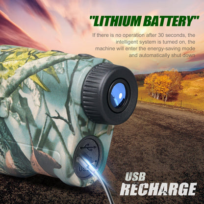 Tactical Laser Distance Meter, 1000m Range, Waterproof & Rechargeable
