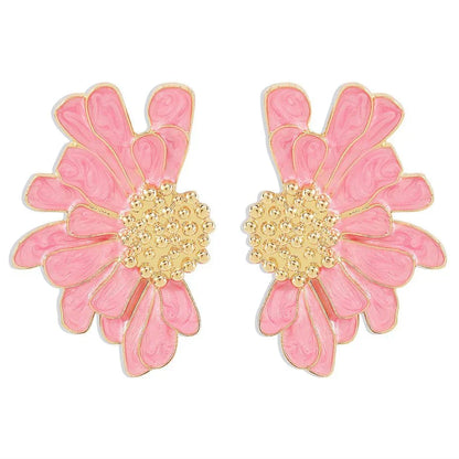 Trendy Floral Dangle Earrings